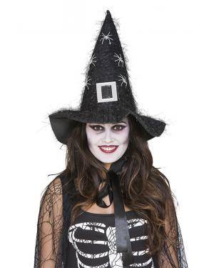 Chapéu bruxa com aranhas  Acessórios para disfarces de Carnaval ou Halloween
