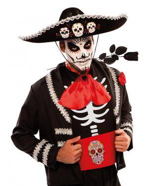 Chapéu mexicano dia dos mortos Acessórios para disfarces de Carnaval ou Halloween