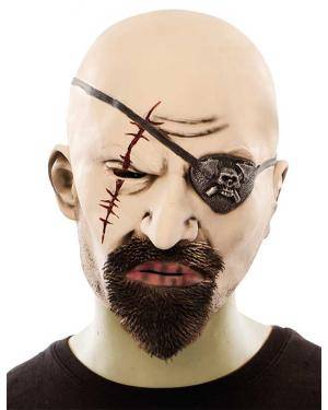 Máscara pirata látex Acessórios para disfarces de Carnaval ou Halloween