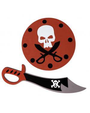 Espada e escudo pirata eva Acessórios para disfarces de Carnaval ou Halloween