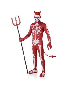 Fato de Demônio Esqueleto para Homem para Halloween