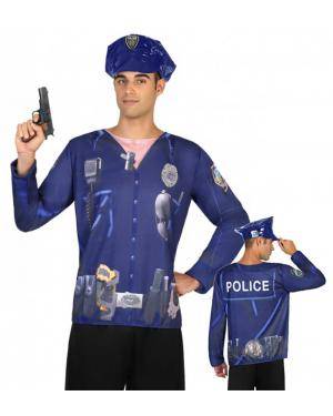 Camisola Policia Homem M-L para Carnaval