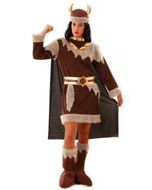 Fato Mulher Viking para Carnaval ou Halloween