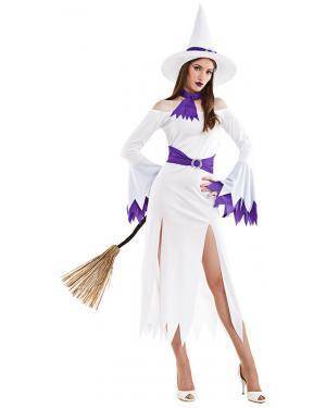 Fato Bruxa Branca para Carnaval ou Halloween 7525 - A Casa do Carnaval.pt