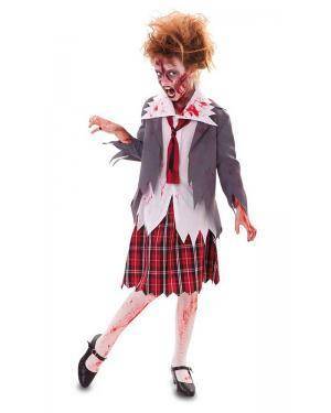Fato de Aluna Zombie Infantil para Carnaval o Halloween | A Casa do Carnaval.pt