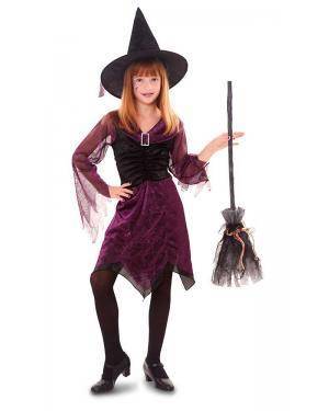 Fato de Bruxa Púrpura Menina para Carnaval o Halloween | A Casa do Carnaval.pt