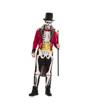 Fato de Domador Esqueleto Homen para Carnaval