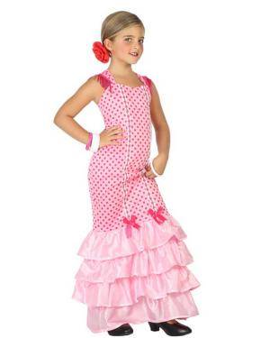 Fato de Flamenga Rosa Infantil para Carnaval o Halloween | A Casa do Carnaval.pt