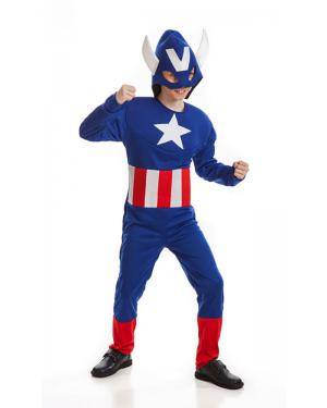 Fato de Herói Americano Infantil para Carnaval o Halloween | A Casa do Carnaval.pt