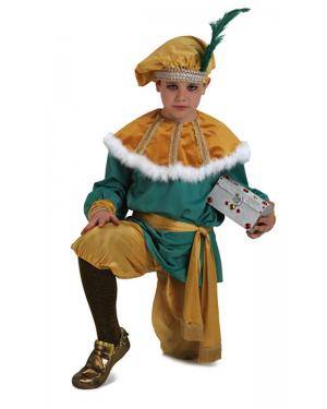 Fato de Pajem Melchior Luxuoso Infantil para Carnaval o Halloween | A Casa do Carnaval.pt