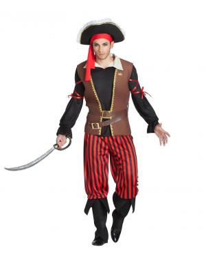 Fato de Pirata Riscas Homem para Carnaval