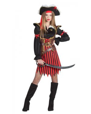 Fato de Pirata Riscas Mulher para Carnaval