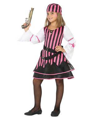 Fato de Pirata Rosa Menina para Carnaval o Halloween | A Casa do Carnaval.pt