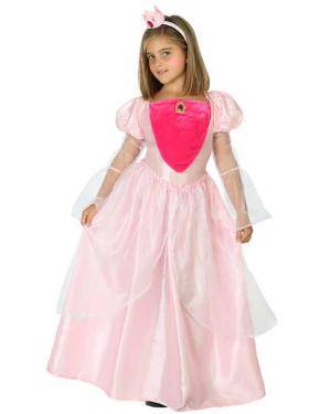 Fato de Princesa Rosa Infantil para Carnaval o Halloween | A Casa do Carnaval.pt
