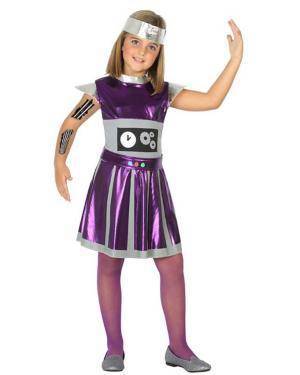 Fato de Robot Menina para Carnaval o Halloween | A Casa do Carnaval.pt