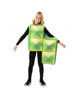 Fato de Tetris Verde para Criança para Carnaval