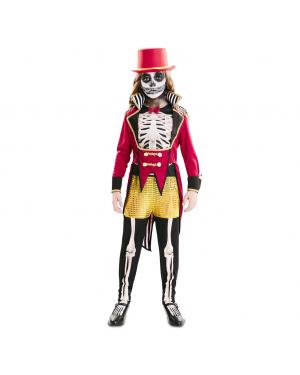Fato Domador Esqueleto Menina para Carnaval