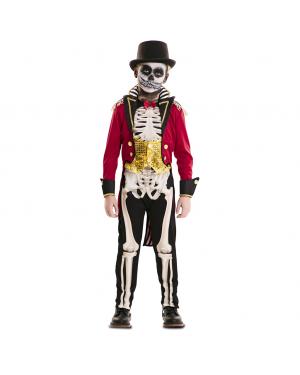 Fato Domador Esqueleto Menino para Carnaval