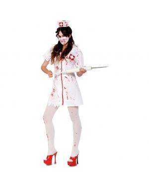 Fato Enfermeira Zombie Adulto para Carnaval