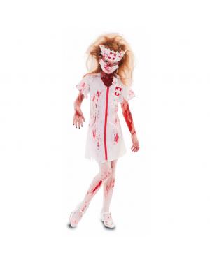 Fato Enfermeira Zombie Menina para Carnaval