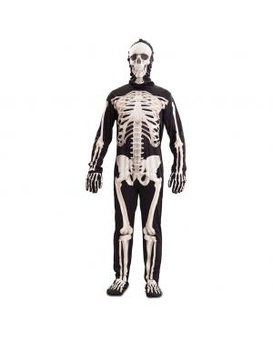 Fato Esqueleto de Luxo Adulto para Carnaval