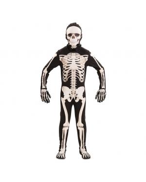 Fato Esqueleto Deluxe Criança para Carnaval