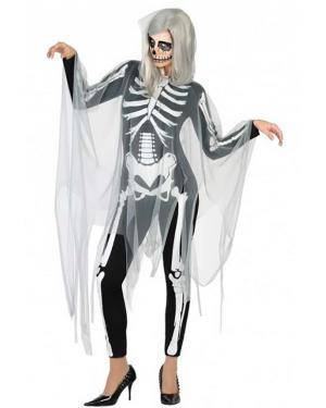 Fato Esqueleto Mulher Adulto XS/S