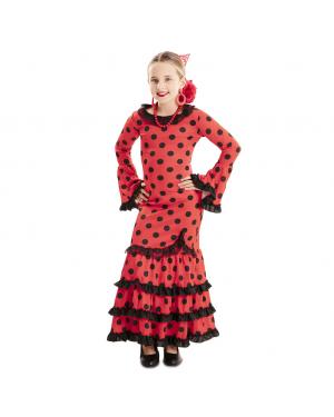 Fato Flamenco Vermelho Menina para Carnaval