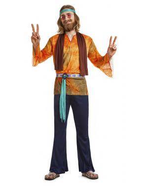 Fato Hippie Anos 60 Homem Tamanho S para Carnaval