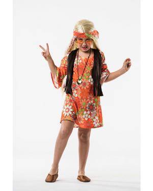 Fato Hippie Mulher Criança 3-5 Anos para Carnaval o Halloween 92146 | A Casa do Carnaval.pt