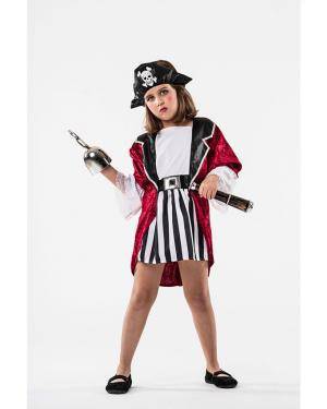 Fato Pirata Menina 8-10 Anos para Carnaval o Halloween 92193 | A Casa do Carnaval.pt
