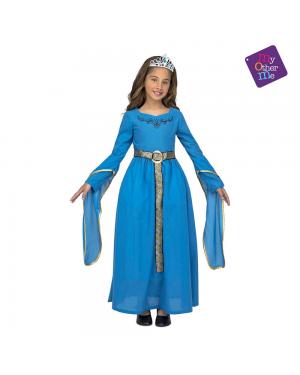 Fato Princesa Medieval Azul para Carnaval