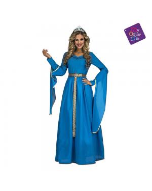 Fato Princesa Medieval Azul M/L para Carnaval