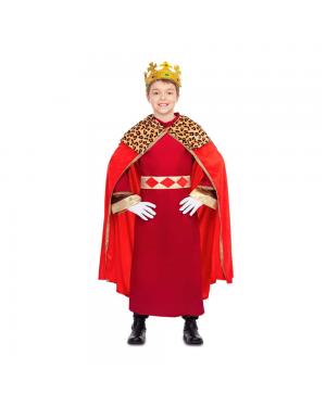 Fato Rei Mago Vermelho Criança para Carnaval