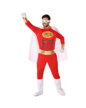 Fato Super Herói Vermelho Adulto para Carnaval