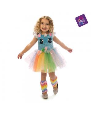 Fato Unicornio Azul Olhinhos Menina 3-4 Anos para Carnaval