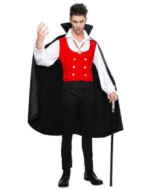Fato Vampiro Dracula para Carnaval ou Halloween 2863 - A Casa do Carnaval.pt