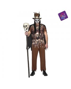 Fato Voodoo Cannibal Homem M/L para Carnaval