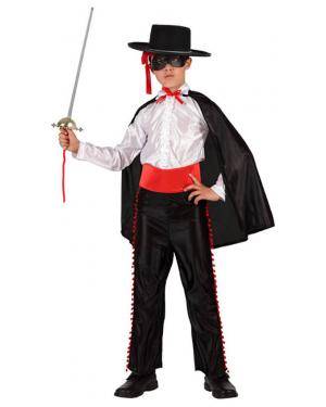 Fato Zorro com Camisa Branca Menino, Loja de Fatos Carnaval, Disfarces, Artigos para Festas, Acessórios de Carnaval, Mascaras, Perucas 804 acasadocarnaval.pt