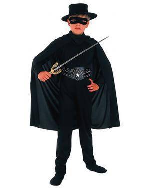 Fato Zorro Criança 70222, Loja de Fatos Carnaval acasadocarnaval.pt, Disfarces, Acessórios de Carnaval, Mascaras, Perucas, Chapeus e Fantasias