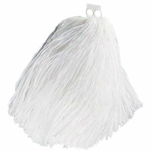 2 Pompons 55 gr. anéis branco