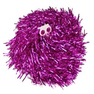 2 Pompons metalizado magenta
