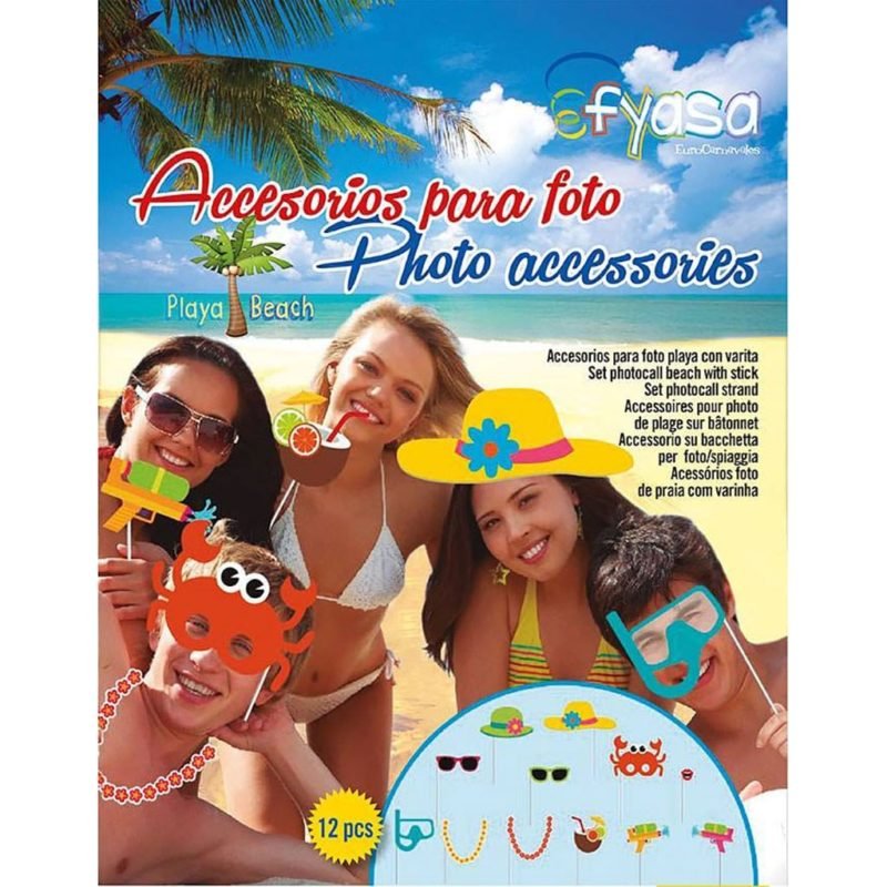 Acessorios Photo Booth Praia 12 Unid.