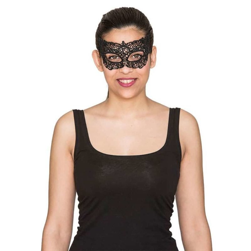 Antifaz Renda Preto Mocho