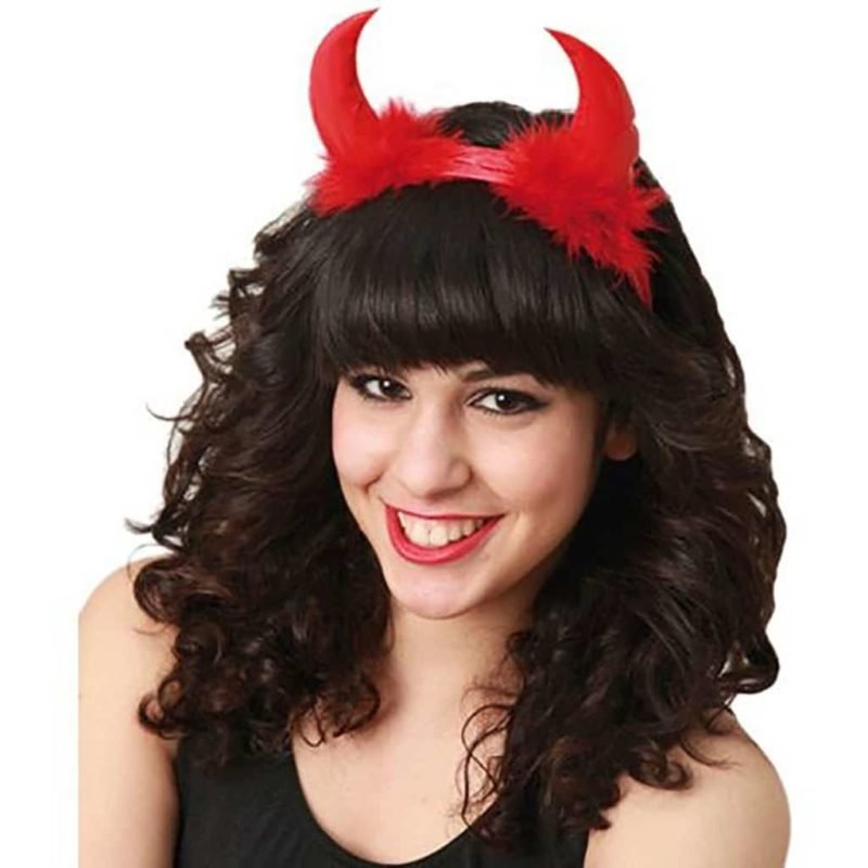 Bandolete com Chifres Vermelho com Marabu