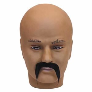 Bigode preto inclinado