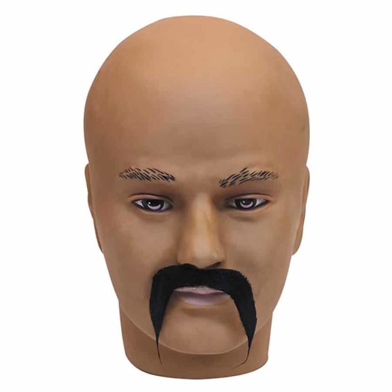 Bigode preto inclinado