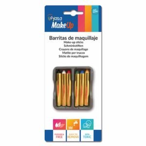 Caixa 6 Lápis Cor Pintura Facial 6x1