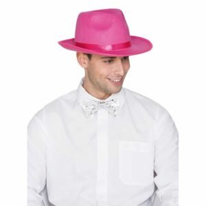 Chapéu Gangster Feltro Rosa