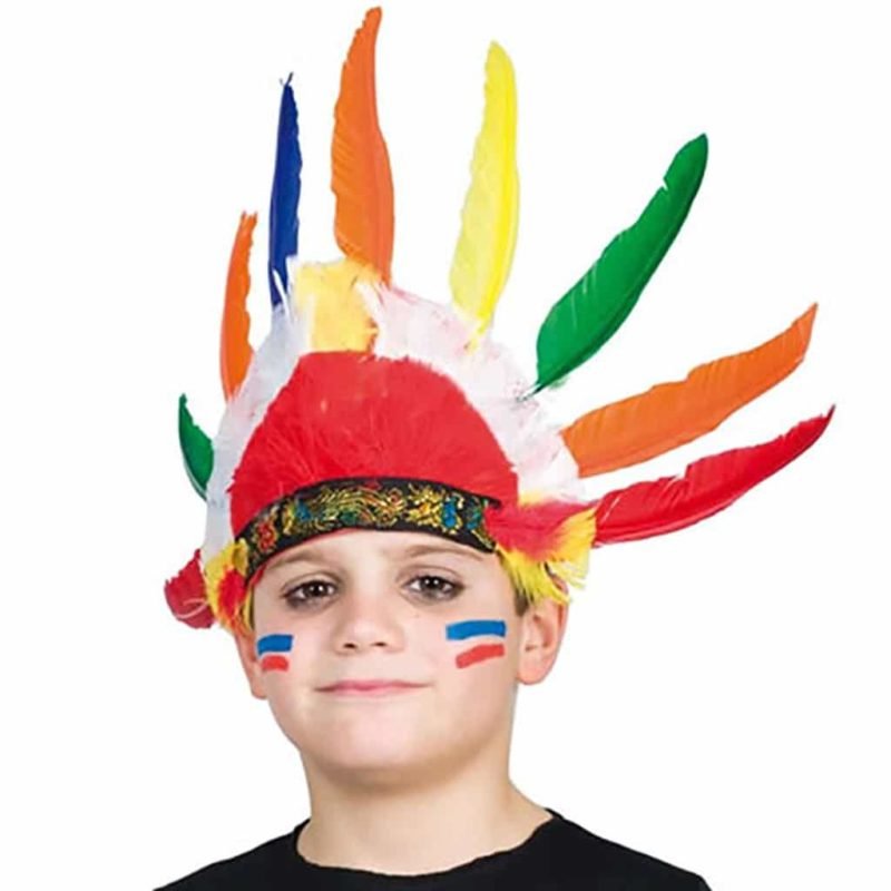 Chapéu Penas Indio Criança (3 Unidades)